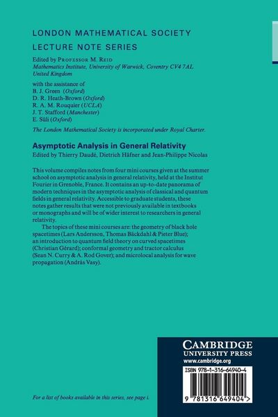 Produktbild: Asymptotic Analysis in General Relativity