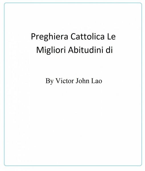 Produktbild: Le Migliori Abitudini di Preghiera Cattolica