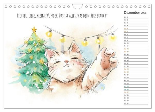 Produktbild: Kleine Schnurr-Momente f&uuml;rs Herz (Wandkalender 2026 DIN A4 quer), CALVENDO Monatskalender