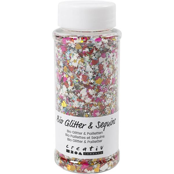 Produktbild: Creativ Company Biologisch abbaubarer Sparkles & Pailletten, sortierte Farben, 140 ml/ 1 Dose