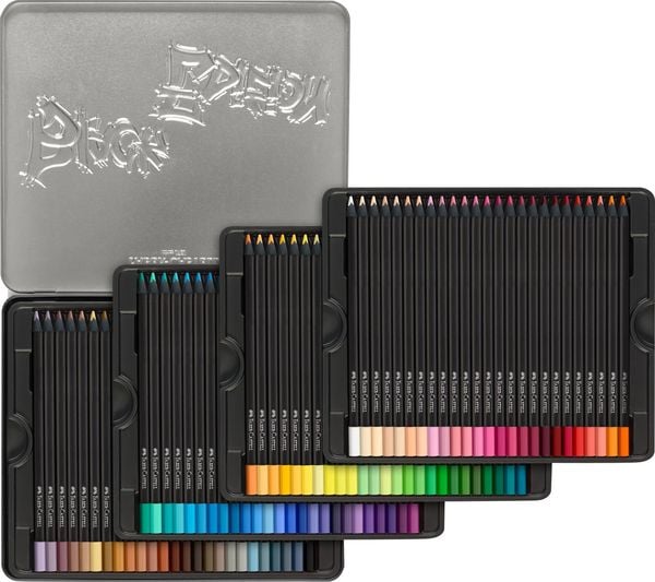 Produktbild: Faber-Castell Buntstifte Black Edition 100er Metalletui
