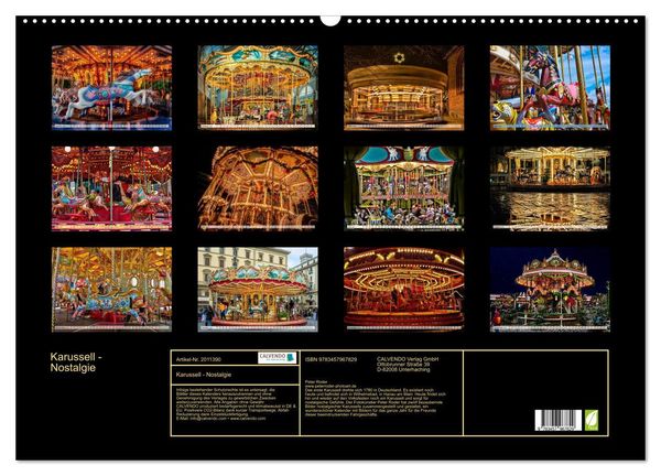 Produktbild: Karussell - Nostalgie (Wandkalender 2026 DIN A2 quer), CALVENDO Monatskalender