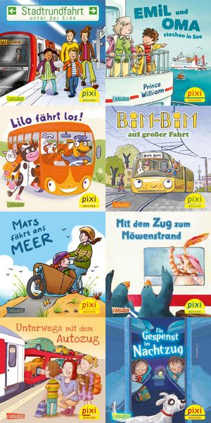 Produktbild: Pixi-8er-Set 307: Pixi unterwegs mit Bus und Bahn (8x1 Exemplar)