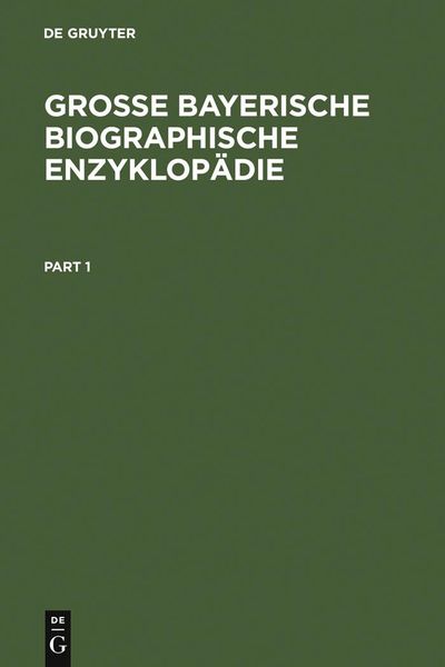 Produktbild: Gro&szlig;e Bayerische Biographische Enzyklop&auml;die