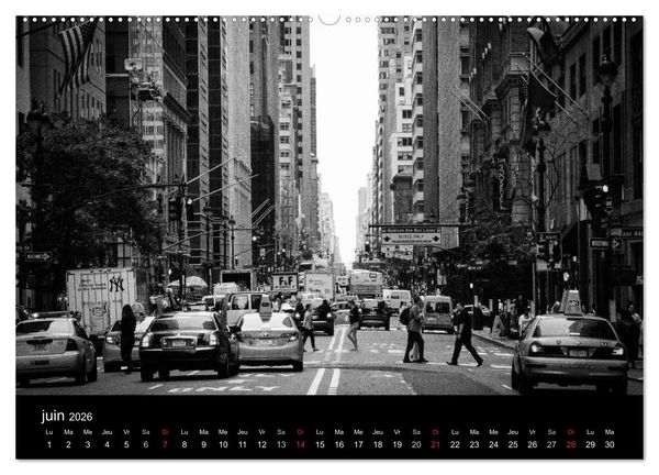 Produktbild: New York en noir et blanc (Calendrier mural 2026 DIN A2 vertical) calendrier de bureau