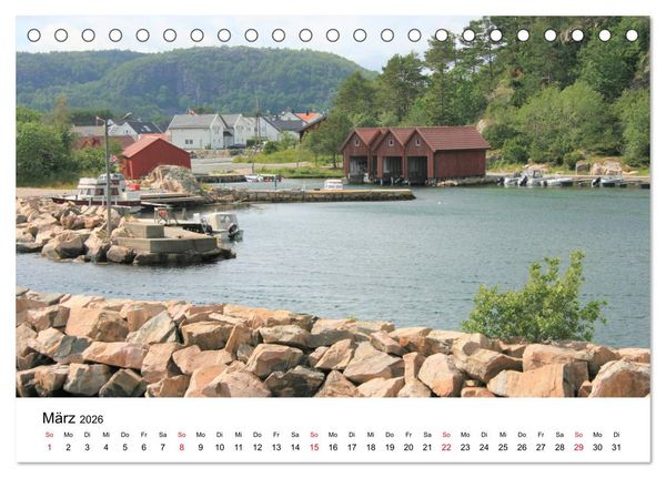Produktbild: S&uuml;dnorwegen - von Kristiansand bis Stavanger (Tischkalender 2026 DIN A5 quer), CALVENDO Monatskalender
