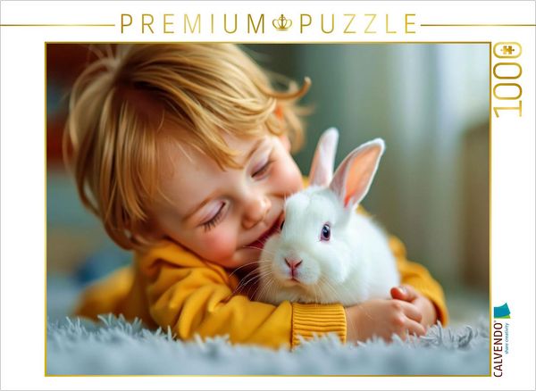 Produktbild: CALVENDO Puzzle Das ist Kaninchenliebe pur. | 1000 Teile Lege-Gr&ouml;&szlig;e 64x48cm Foto-Puzzle f&uuml;r gl&uuml;ckliche Stunden