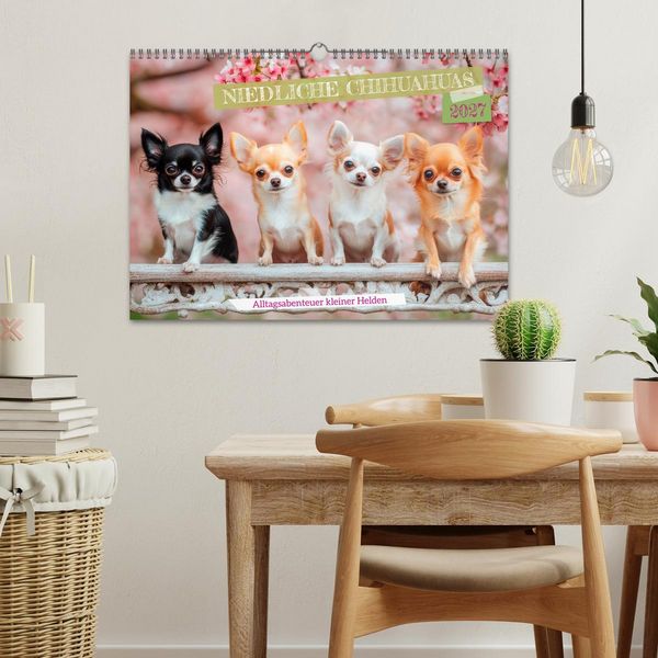 Produktbild: Niedliche Chihuahuas (Wandkalender 2027 DIN A3 quer), CALVENDO Monatskalender
