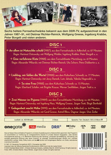 Produktbild: Fernsehschw&auml;nke aus dem DDR-TV - Box 1 - 1987-91 (DDR TV-Archiv) [3 DVDs]