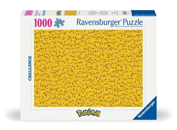 Ravensburger 12000829 - Pikachu Challenge, Puzzle, 1000 Teile