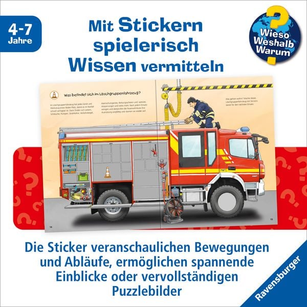 Produktbild: Wieso? Weshalb? Warum? Stickerheft: Feuerwehr