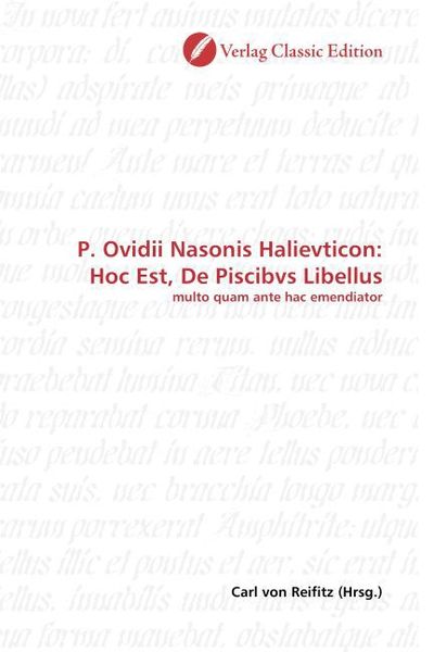Produktbild: P. Ovidii Nasonis Halievticon: Hoc Est, De Piscibvs Libellus