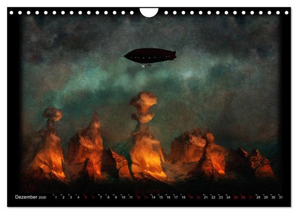 Produktbild: Luftschiffe &uuml;ber fremden Landschaften (Wandkalender 2026 DIN A4 quer), CALVENDO Monatskalender
