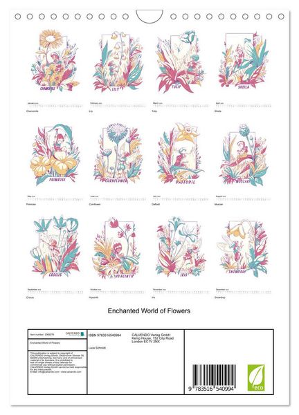 Produktbild: Enchanted World of Flowers (Wall Calendar 2026 DIN A4 portrait), CALVENDO 12 Month Wall Calendar
