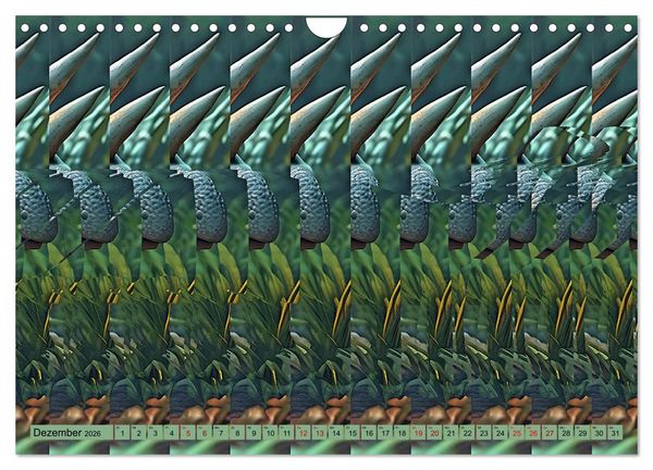 Produktbild: Magische Bilder - fantastische Stereogramme (Wandkalender 2026 DIN A4 quer), CALVENDO Monatskalender