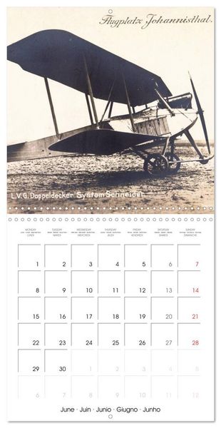 Produktbild: Biplanes on historic postcards (Wall Calendar 2026 12 &times; 12 Inch) CALVENDO 12 Month Wall Calendar