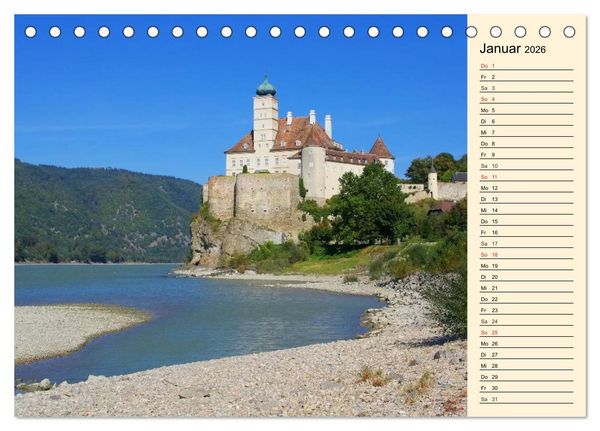 Produktbild: Die Wachau - Bezaubernde Orte an der Donau (Tischkalender 2026 DIN A5 quer), CALVENDO Monatskalender