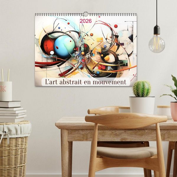 Produktbild: L'art abstrait en mouvement (Calendrier mural 2026 DIN A3 vertical), CALVENDO calendrier mensuel