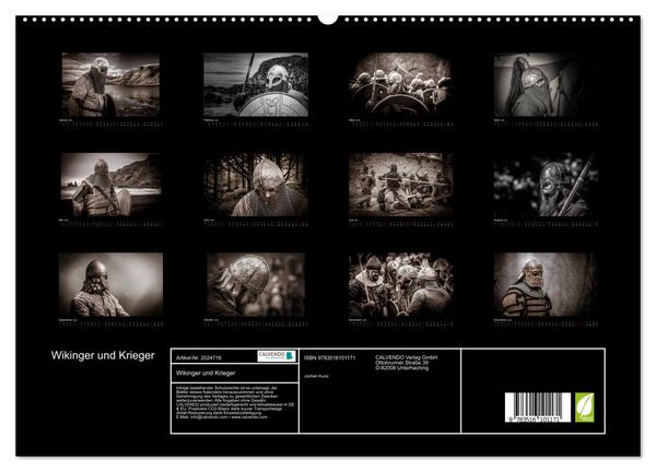 Produktbild: Wikinger und Krieger (hochwertiger Premium Wandkalender 2026 DIN A2 quer), Kunstdruck in Hochglanz
