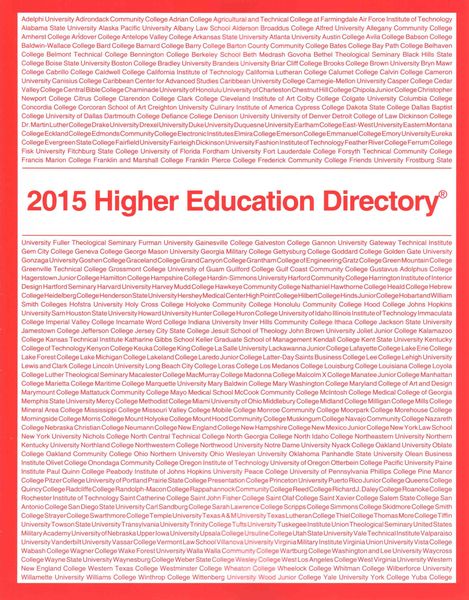 Produktbild: Higher Education Directory 201
