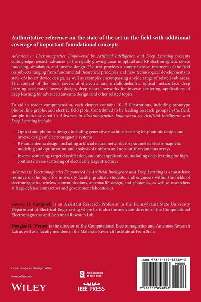 Produktbild: Advances in Electromagnetics Empowered by Artificial Intelligence and Deep Learning