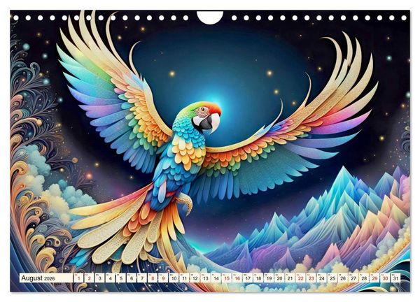 Produktbild: Tiere aus Regenbogenfarben (Wandkalender 2026 DIN A4 quer), CALVENDO Monatskalender