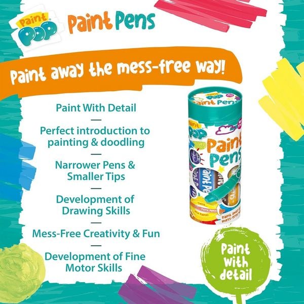 Produktbild: Paint Pop: Paint Pens 12-Pack (klassische Farben)