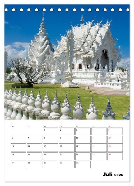 Produktbild: THAILAND - Mein Urlaubsplaner (Tischkalender 2026 DIN A5 hoch), CALVENDO Monatskalender
