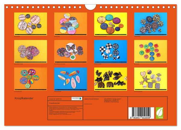 Produktbild: Knopfkalender (Wandkalender 2026 DIN A4 quer), CALVENDO Monatskalender