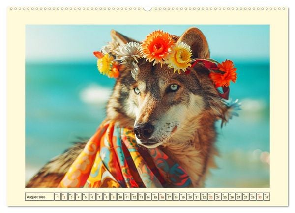 Produktbild: Wilder Style. Modische W&ouml;lfe in der Natur (Wandkalender 2026 DIN A2 quer), CALVENDO Monatskalender