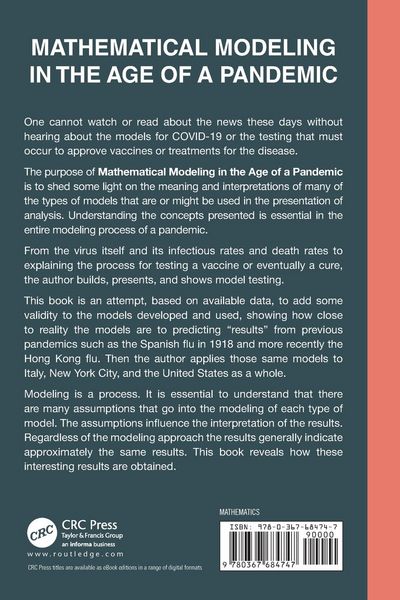 Produktbild: Mathematical Modeling in the Age of the Pandemic