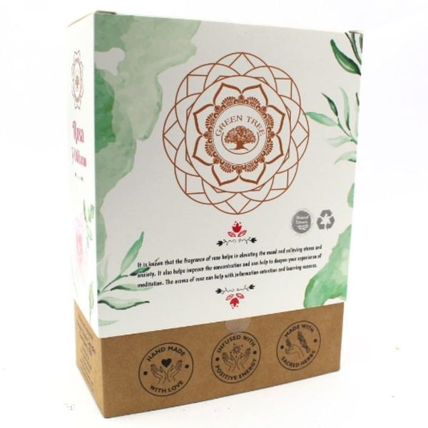 Produktbild: R&auml;ucherst&auml;bchen Green Tree Rose & Olibanum Botanical Incense, 9 dicke St&auml;bchen