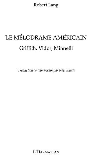 Produktbild: Le Melodrame americain