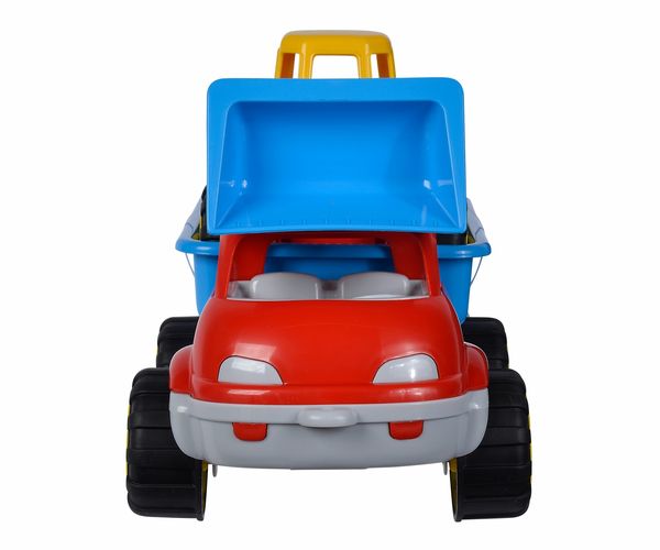 Produktbild: Sandfahrzeug LKW Kipper mit Bagger 29cm/35cm Softreifen