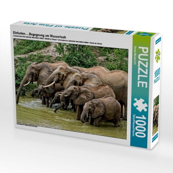 Produktbild: Elefanten.....Begegnung am Wasserloch (Puzzle)