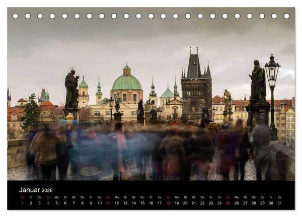 Produktbild: Prag - die goldene Stadt (Tischkalender 2026 DIN A5 quer), CALVENDO Monatskalender