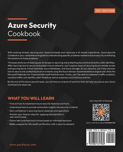 Produktbild: Azure Security Cookbook
