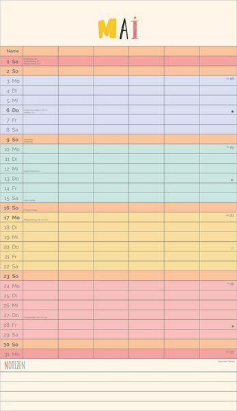 Produktbild: Familienplaner Unser buntes Jahr 2027