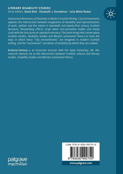 Produktbild: Autonomist Narratives of Disability in Modern Scottish Writing
