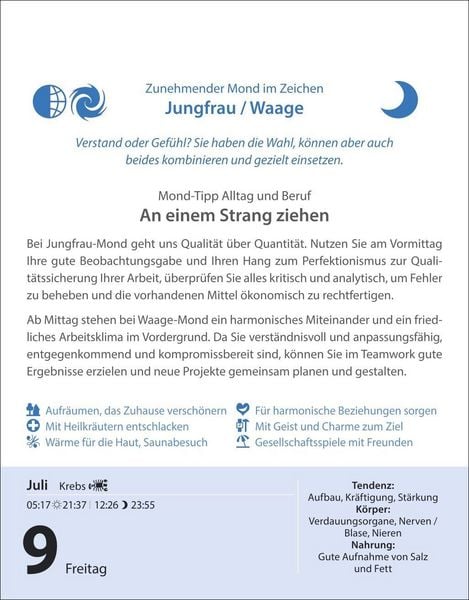 Produktbild: Leben mit dem Mond Tagesabrei&szlig;kalender 2027 - Praktische Tipps Tag f&uuml;r Tag