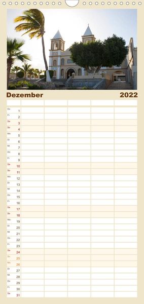 Produktbild: Augenblicke in Baja California Sur - Familienplaner hoch (Wandkalender 2022 , 21 cm x 45 cm, hoch)