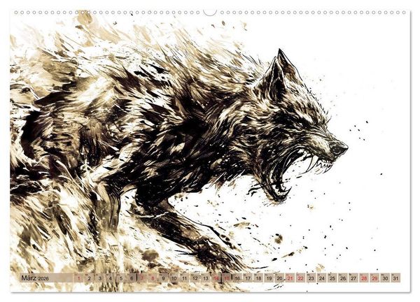 Produktbild: G&ouml;tter der Wikinger - Skizzen zur Welt der Nordischen Mythologie (hochwertiger Premium Wandkalender 2026 DIN A2 quer), Kunstdruck in Hochglanz