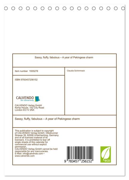 Produktbild: Sassy, fluffy, fabulous &ndash; A year of Pekingese charm (Desk Calendar 2026 DIN A5 portrait), CALVENDO 12 Month DeskCalendar
