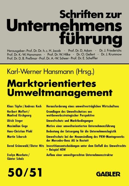 Produktbild: Marktorientiertes Umweltmanagement