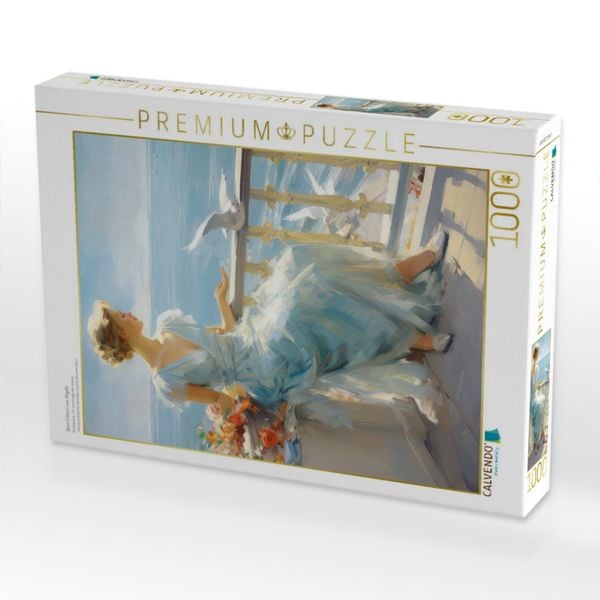 Produktbild: CALVENDO Puzzle Beim F&uuml;ttern von V&ouml;geln | 1000 Teile Lege-Gr&ouml;&szlig;e 64x48cm Foto-Puzzle f&uuml;r gl&uuml;ckliche Stunden