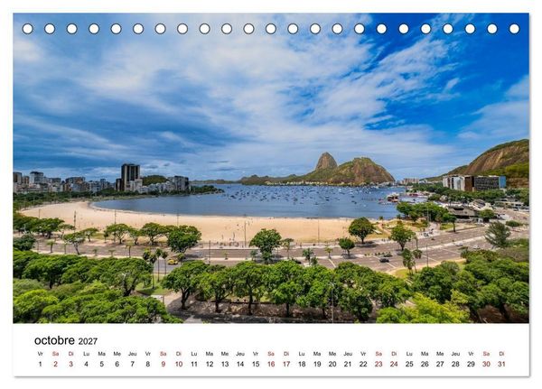 Produktbild: RIO DE JANEIRO Contrastes. Couleurs. Lumi&egrave;re. (Calendrier de bureau 2027 DIN A5 vertical), CALVENDO calendrier mensuel