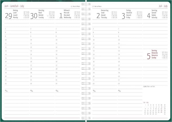 Produktbild: Wochenplaner Forest Ringbuch 2027