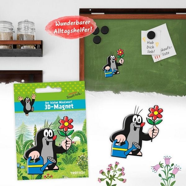 Produktbild: Tr&ouml;tsch Der kleine Maulwurf 3D Magnet Gie&szlig;kanne