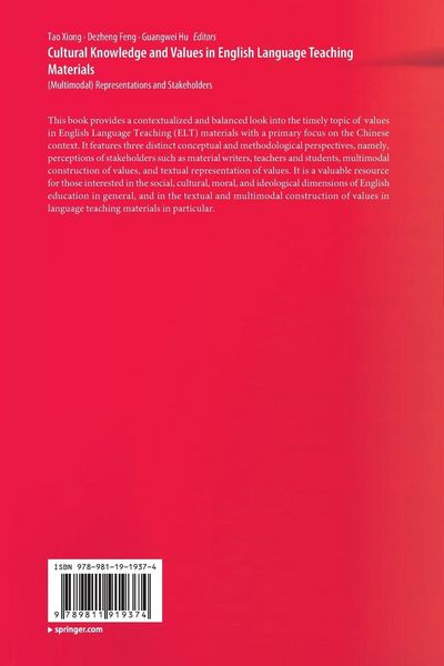 Produktbild: Cultural Knowledge and Values in English Language Teaching Materials