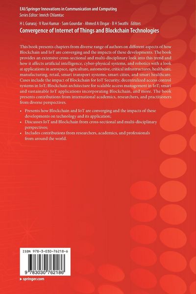 Produktbild: Convergence of Internet of Things and Blockchain Technologies